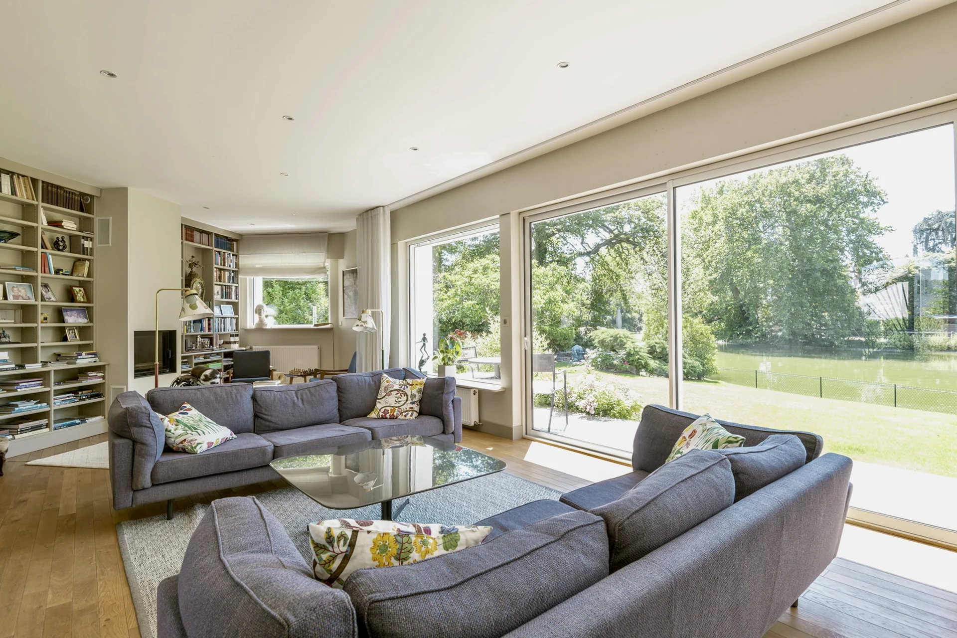 Vue du salon avec les capteurs installés